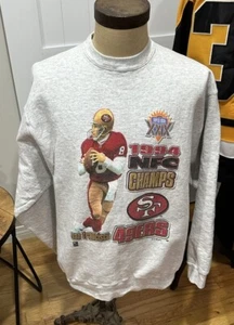 Vintage San Francisco 49ers Steve Young Super Bowl Salem Sportswear Sweatshirt - Picture 1 of 6
