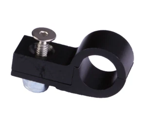 13 mm O.D Schlauchklemme P Clip (AN -8 AN8 AN 8) schwarz Aluminium (Kraftstoffbremsleitung) - Bild 1 von 2