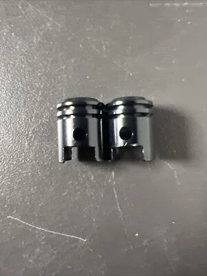 Universal Ventilkappenset Kolben Schwarz Motorrad - Bild 1 von 3