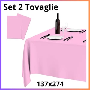 Set 2 tovaglia rosa party festa di compleanno tovaglie plastificate colorate - Foto 1 di 2