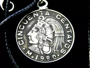 Collar Moneda Mexicano Cincuenta 1980 Centavos Bonito Regalo Varios Años Disponible - Imagen 1 de 5