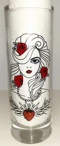 Tequila Rose Strawberry Cream 'Naughty Never Tasted So Nice' Collins 6.5" Glass - Picture 1 of 3