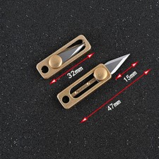 Brass Mini Knife Sharp Portable EDC Keychain Pocket Knife Rescue Survival Knife.