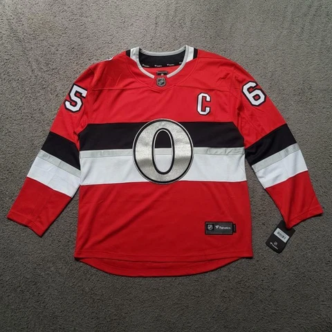 Men's NHL Ottawa Senators Erik Karlsson 100 Classic Breakaway Jersey sz LARGE Cover