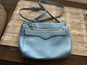 Rebecca Minkoff Gabby Top Handle Leather Satchel Bag Blue - Very Good - Bild 1 von 3