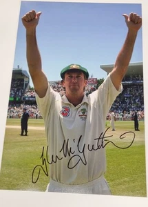 Glenn McGrath Hand Signed Photo Coa - Picture 1 of 1