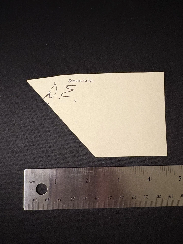 Dwight Eisenhower Presidente Segunda Guerra Mundial General Ejército de Estados Unidos Autógrafo Firmado Segunda Guerra Mundial Foto 1 de 1