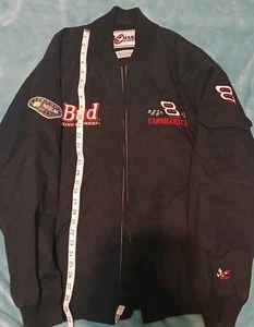 VTG Dale Earnhardt Jr. #8 Bud King Of Beers Full Zip Bomber Jacket BROKEN ZIP - Picture 1 of 16