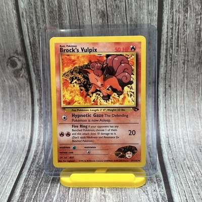 Brock's Vulpix 37/132 Uncommon Pokemon Gym Challenge Unlimited WOTC 2000 - Image 1 of 2