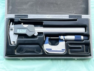 ***Brown And Sharpe Micrometer/Caliper/Ruler Set 599-868-150 SWISS MADE NICE*** - Image 1 of 4