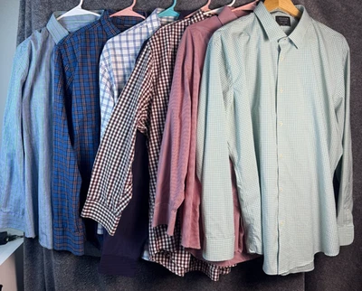 Lot of 14 Nordstrom Shirt Men Tech Smart Trim Fit Long Sleeve 18 / 18 1/2 / XXL - Image 1 of 4