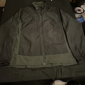 Chaqueta cortavientos Cutter & Buck CB WeatherTec para mujer negra gris con cremallera talla grande - Imagen 1 de 10