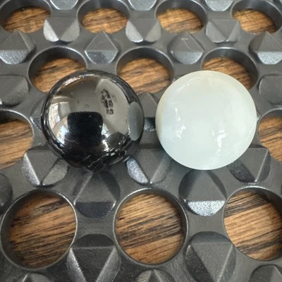 2 Replacement Marbles (1 Black, 1 White) For Abalone Board Game 2001 - Image 1 of 2