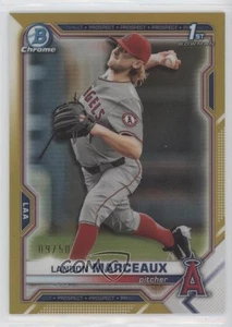 Bowman Draft 2021 rifrattore cromato oro /50 Landon Marceaux #BDC-115 - Foto 1 di 3