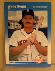 1997 Fleer DECADE OF EXCELENCE #1 Wade Boggs Red Sox 1987 HOF RARE INSERT - Picture 1 of 2