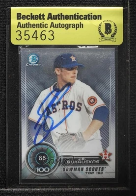 BAS 2018 Bowman Scouts' Top 100 JB Bukauskas #BTP-88 Beckett Auth Sticker Auto - Image 1 of 2