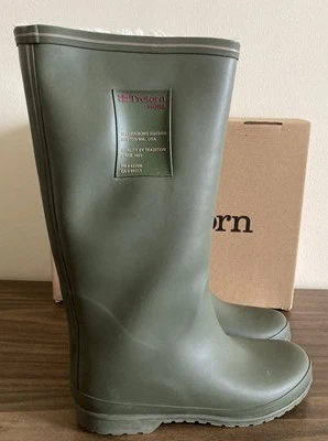 Tretorn Faux-Fur Lined Waterproof Rain Boots Kelly Vinter Olive Green US 6 - Image 1 of 4