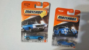 Matchbox Morgan Plus Four Blue & 1969 Chevy Camaro SS Combined Shipping - Picture 1 of 4