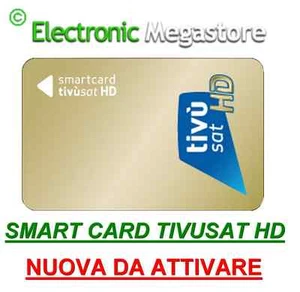 TESSERA TIVUSAT TIVU SAT TIVù TV SD HD SATELLITARE SOLO SMART CARD CI SMARTCARD - Foto 1 di 1