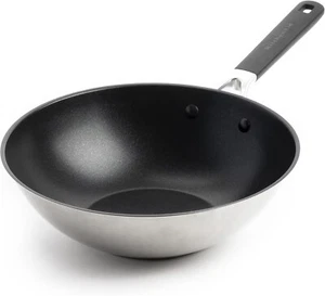 KitchenAid Sartén Wok Classic 28cm, de Cerámica, Apta para Horno hasta 160°C, Plateada - Imagen 1 de 1