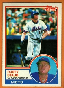 Tarjeta de béisbol Rusty Staub (New York Mets) 1983 Topps - Imagen 1 de 1