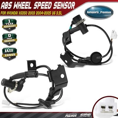 2x Sensor de velocidade de roda ABS traseiro para motorista e passageiro para Hyundai XG350 2003-2005 - Imagem 1 de 4