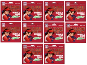 917801 10X 60G POUCH BIG LEAGUE CHEW BUBBLE GUM SLAMMIN' STRAWBERRY BASEBALL - Picture 1 of 1