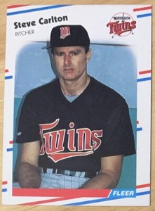 STEVE CARLTON, 1988 FLEER CARD IN EXCELLENT CONDITION ! 