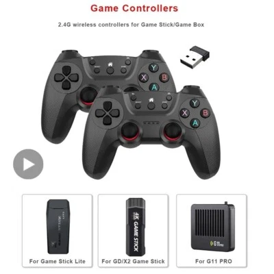 BRANDED 2x Wireless Pro Gaming Controllers for Windows 11 PC, Android, TV, PS3
