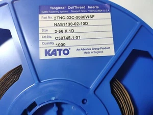 1000Pcs KATO Tangless Inserts, 2TNC-02C-0086WSF,(2-56X 1D)  Roll - Picture 1 of 3