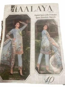 3Pcs 100% Original Aalaya Embroidered Suit & Chantelle Dupatta. Unstitched - Picture 1 of 7