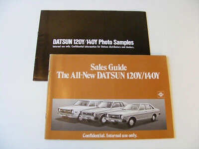 DATSUN NISSAN 120Y 140Y Dealers Sales Guide Photo Samples Brochure Catalog Rare - Immagine 1 di 4