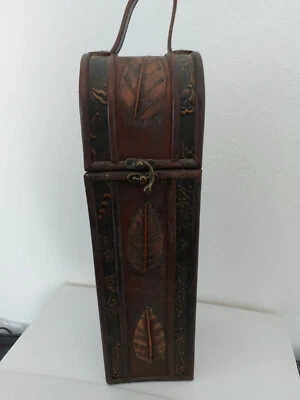 Geschenkbox für Wein/Sektflasche Holzbox mit  Klappdeckel - Bild 1 von 3