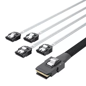 Mini SAS 36Pin SFF-8087 Male to 4 SATA 7Pin Female Cable - Interal Forward Br... - Picture 1 of 6
