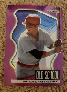 Carl Yastrzemski 2022 Panini Prizm Old School Purple Red Sox