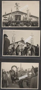 3 alte Fotos  München Oktoberfest Wiese ,  Pschorr Brauhaus  , Löwenbräu , Kutsc - Picture 1 of 2