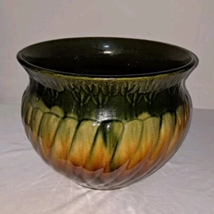 Vintage Majolica Art Pottery Flower Jardiniere Planter Pot - Picture 1 of 7