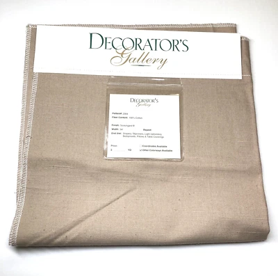 Muestra Tela Tapicería Galería Decorador 26" Panel Cuadrado 100% Algodón Beige Foto 1 de 4