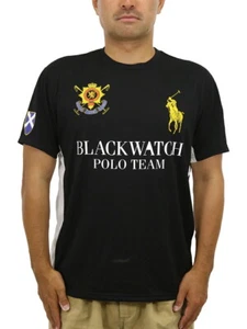*DEFECTO MENOR* Camiseta Polo Ralph Lauren BP Poly Blackwatch - Negra - Talla Grande - Imagen 1 de 5