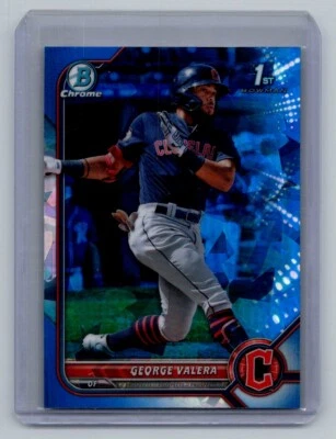 2022 Bowman Sapphire Edition 1st George Valera Cleveland Guardians #BCP-22 - Image 1 of 2