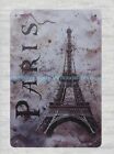 shabby chic wall decor PARIS Eiffel Tower metal tin sign