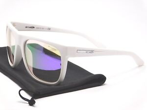 Arnette FIRE DRILL Sunglasses AN4143-21 2172/4V White with Purple Mirror lenses