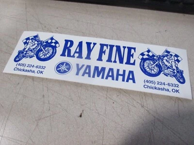 Pegatina de parachoques Ray Fine Chickasha OK de colección NOS Yamaha concesionario concesionario concesionario Foto 1 de 4