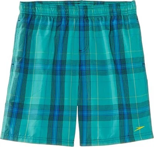 boys Speedo swim shorts, navy / navy / neon blue, S - Picture 1 of 1