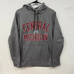 Sudadera con capucha Under Armour Central Michigan para hombre S gris polar logotipo pulóver - Imagen 1 de 5