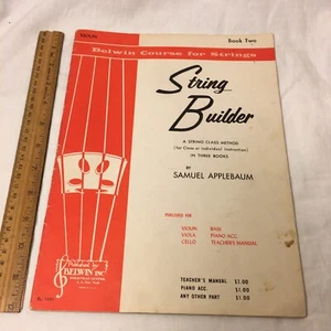 String Builder Violin Book One Belwin Course Samuel Applebaum 1960 - Picture 1 of 11