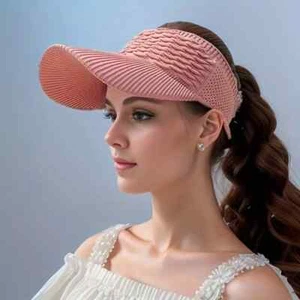 Atmungsaktiver verstellbarer Schirmmütze - Damen einfarbiger Sonnenhut - breite Krempe Outdoor Cap - Bild 1 von 16