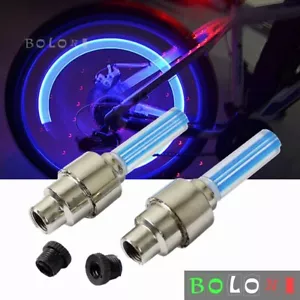 LED Bike Wheel Lights Valve Cap Light For Bicycles Motorcycles Cars Tire Lamp - Picture 1 of 12