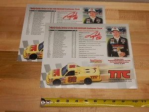 Lote (2) tarjetas fotográficas autografiadas 8x10 de camión artesanal Nascar de Terry Cook #88 TTC - Imagen 1 de 1