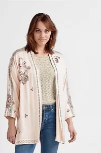 Odd Molly Anthropologie Kimono Breeze Coverup Top Floral Embroidered M-2 203667 - Picture 1 of 10